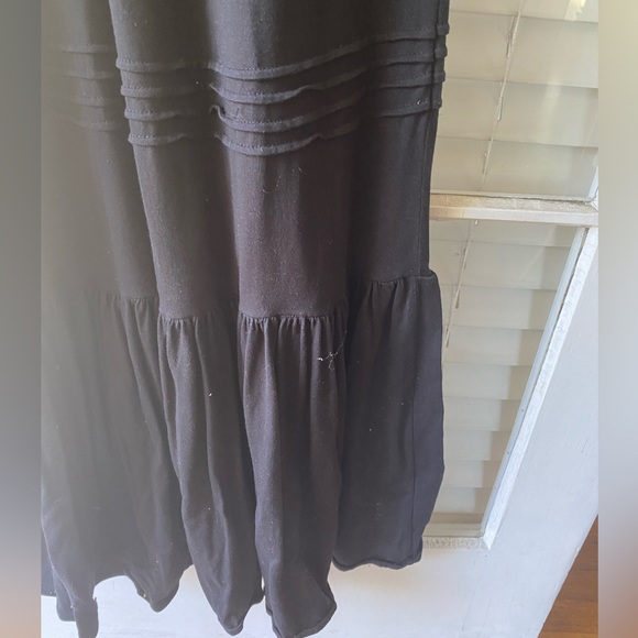 Long black cotton maxi dress - Picture 3 of 6